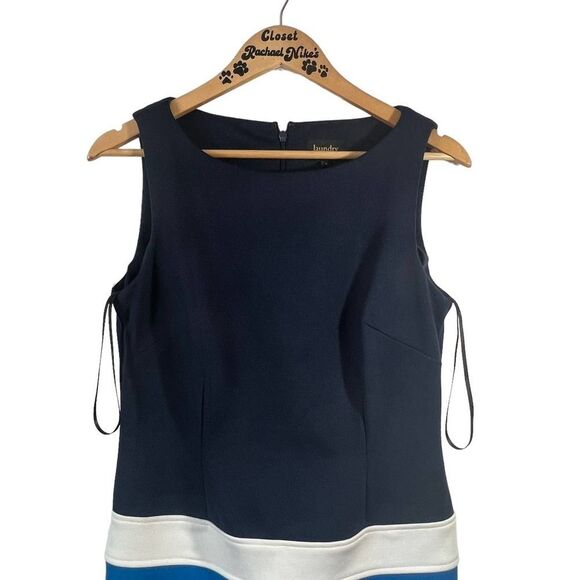 Womens MOD Laundry Blue Striped Mod Shift Dress 8 Medium - Picture 2 of 5